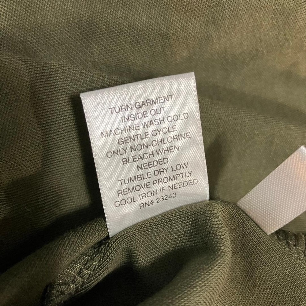 NWT New York & Company Olive Green Cotton Sleeveless Split Neck Shift Dress XL - Picture 8 of 8